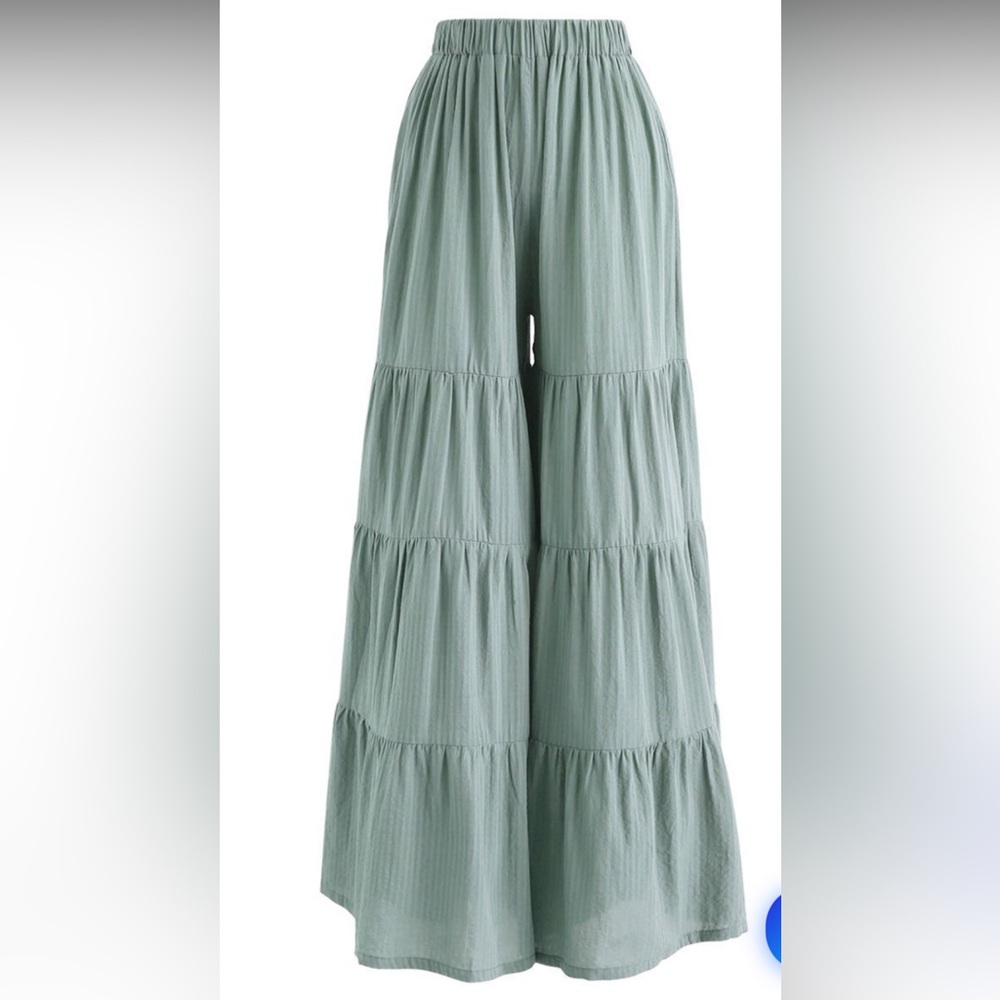 Chicwish Sage Green Wide Leg Pants